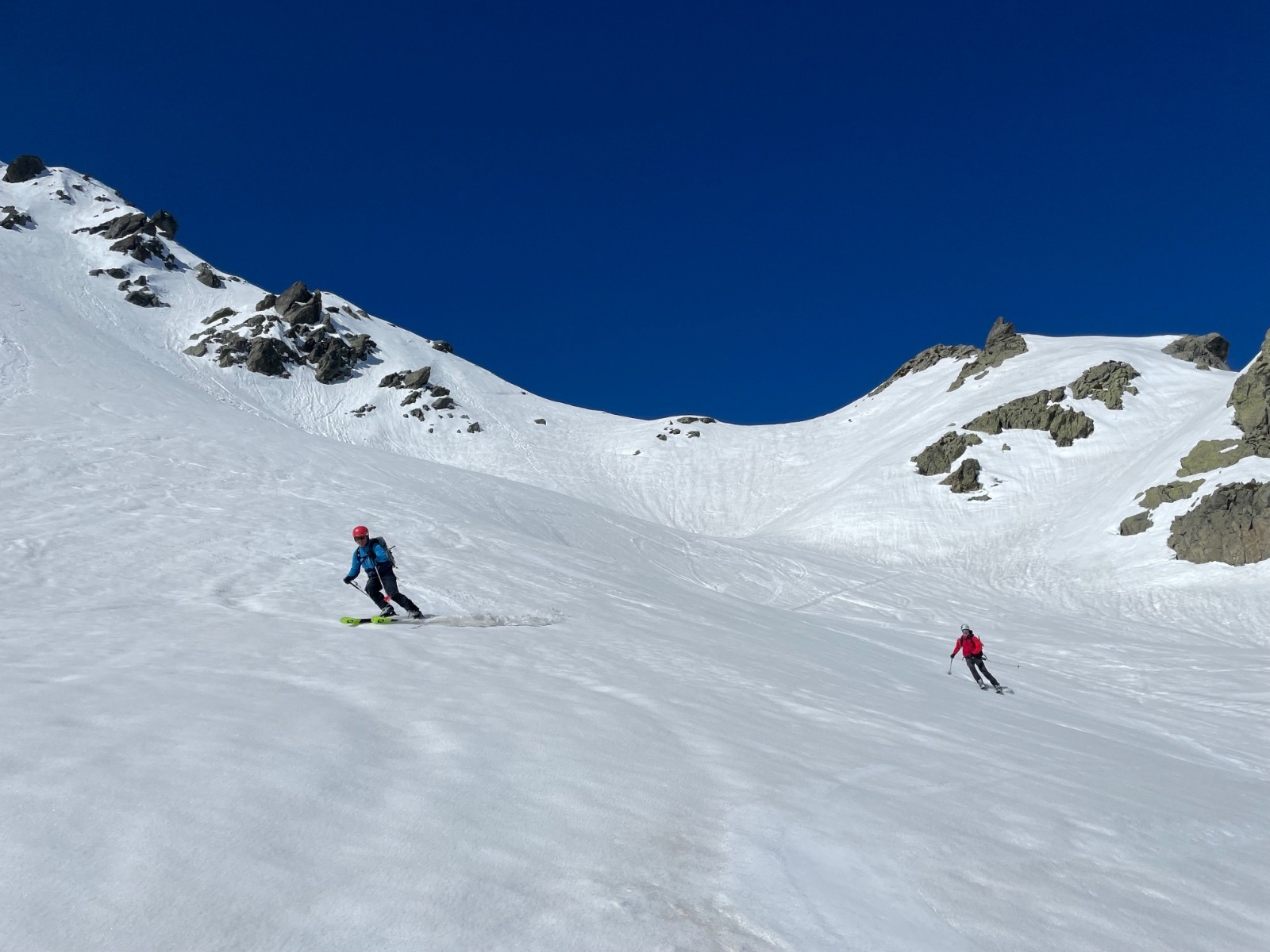 Descente NE de la dent du Pra