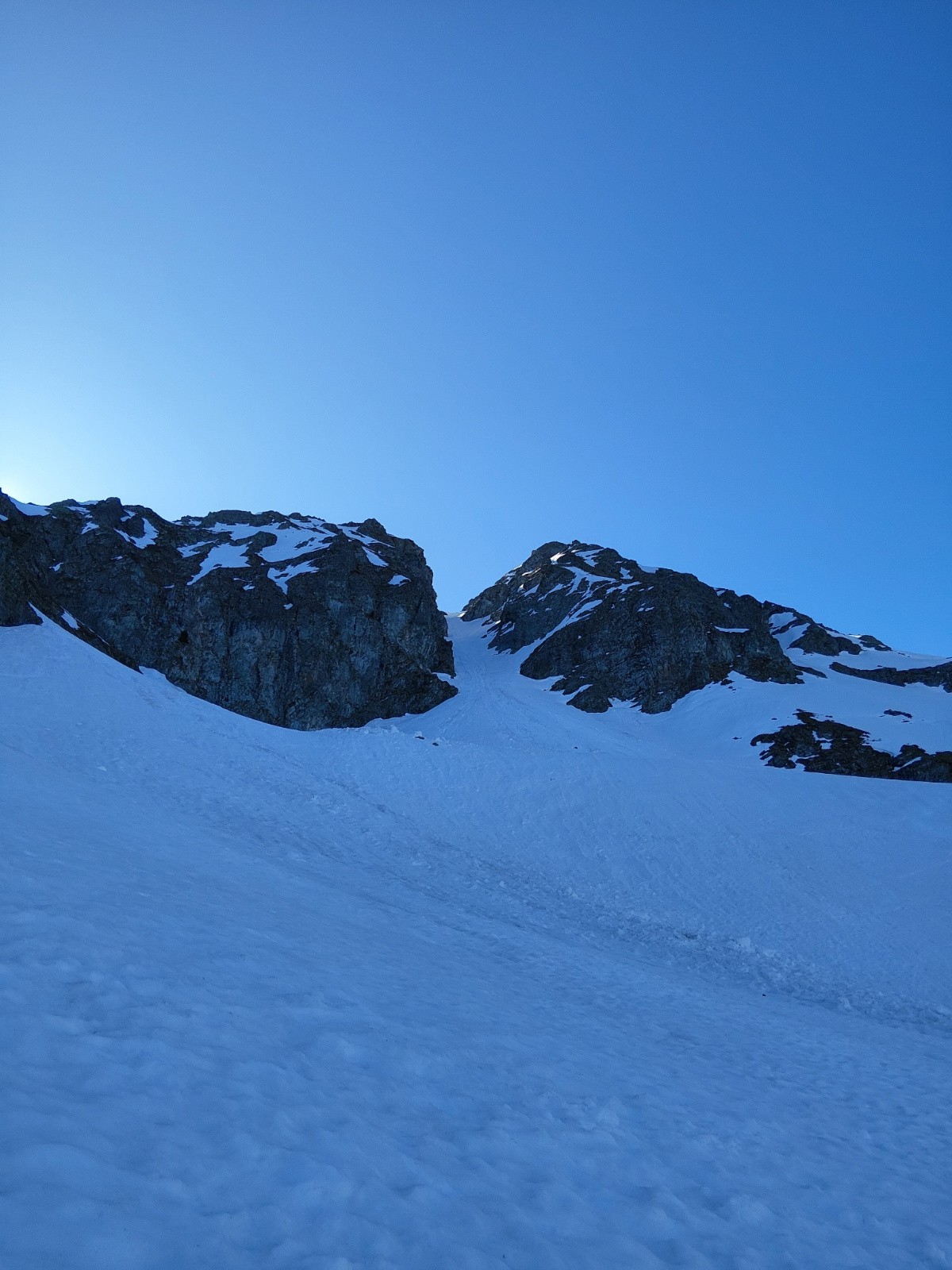 Couloir en neige beton