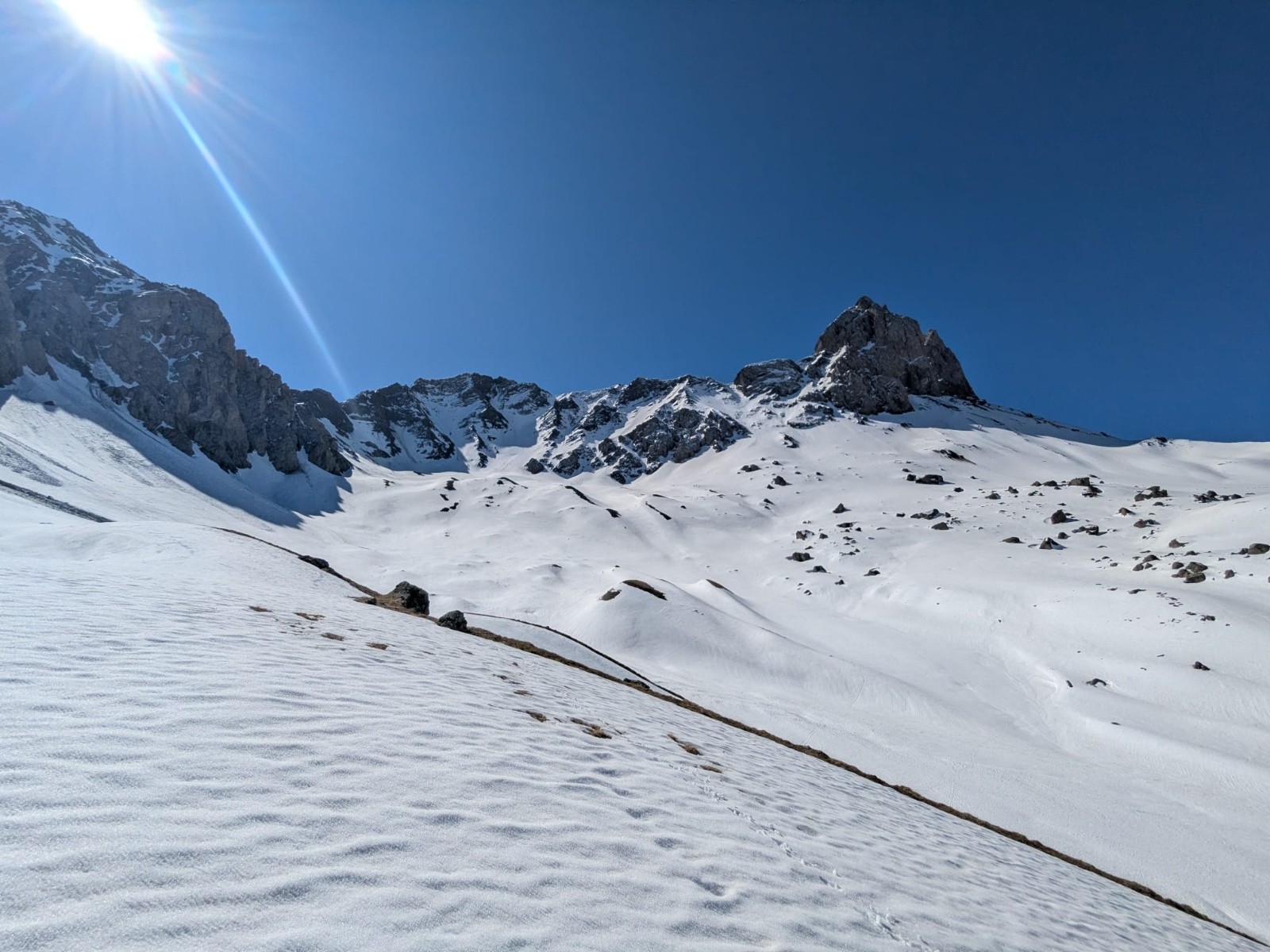 Vers le col et Aiguille de l'Epaisseur&nbsp;