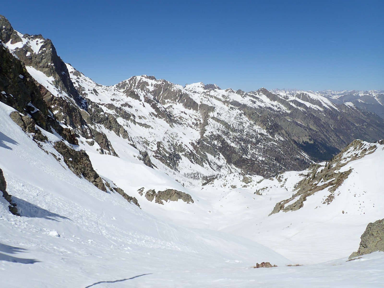 Vue sur la combe de descente du col de Valescure