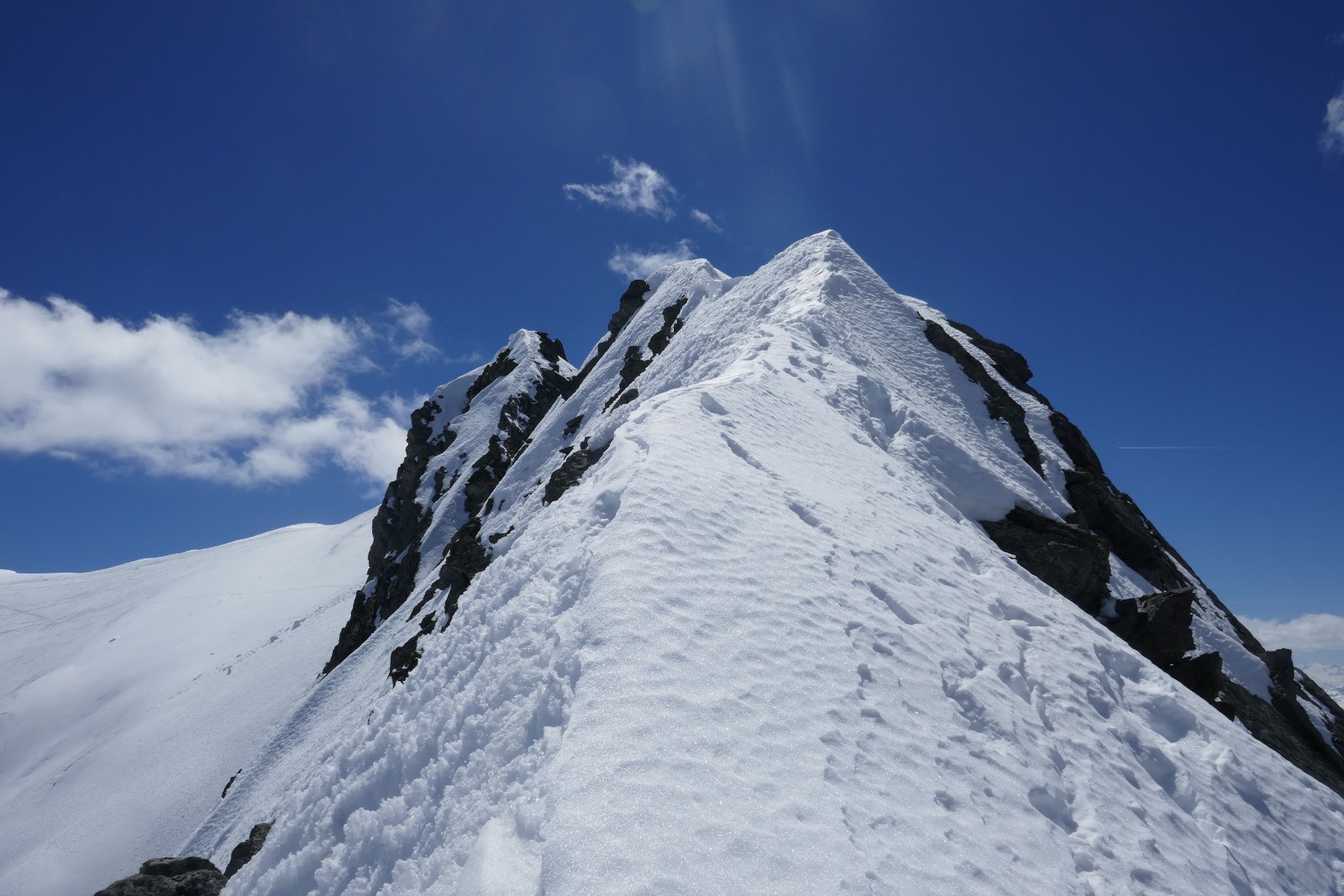 L'arête skiée ce jour 