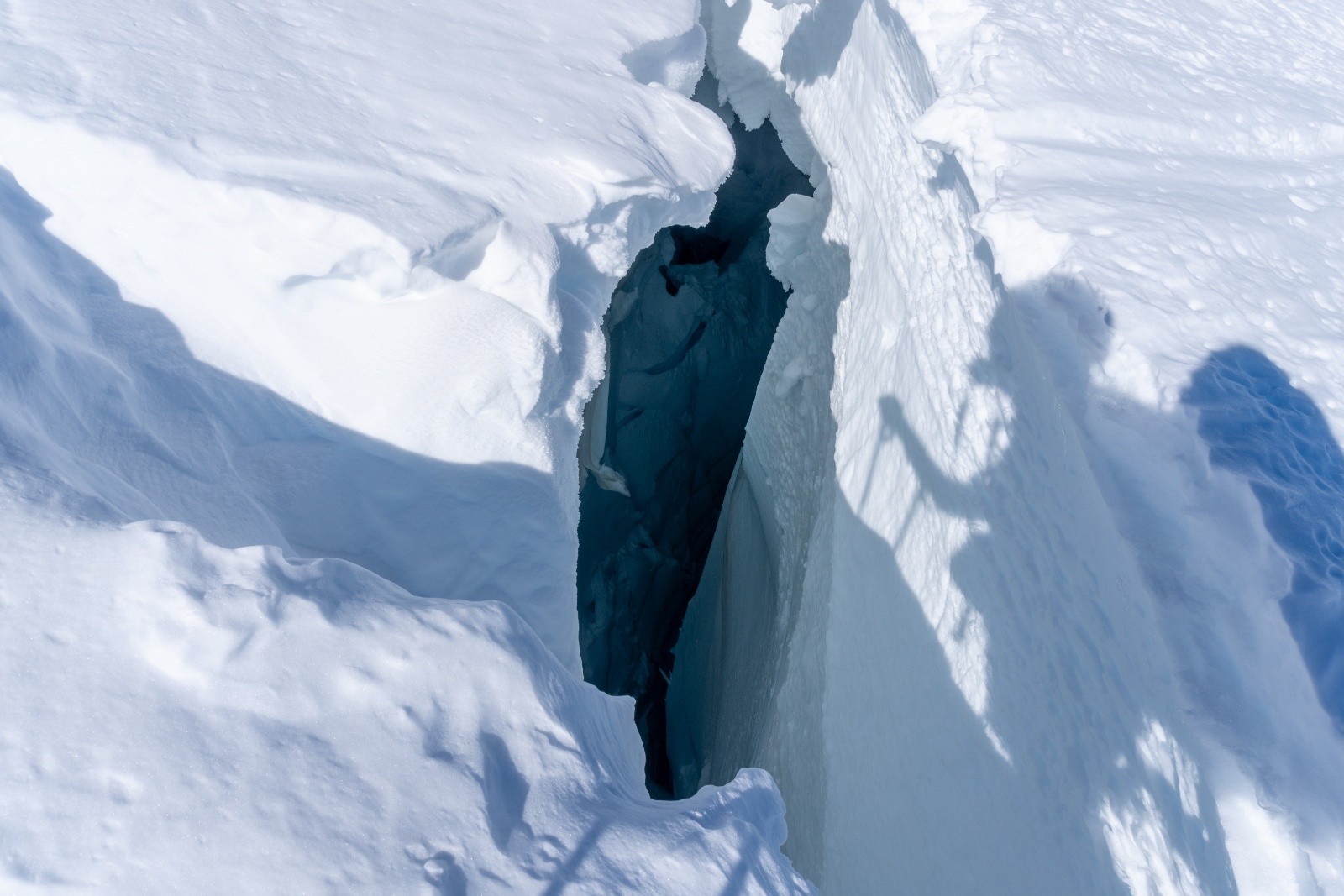 Glacier bien crevassé