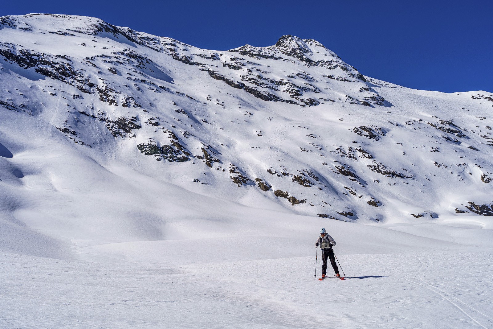 Nos traces sur la gauche, sous le signal de Méan Martin