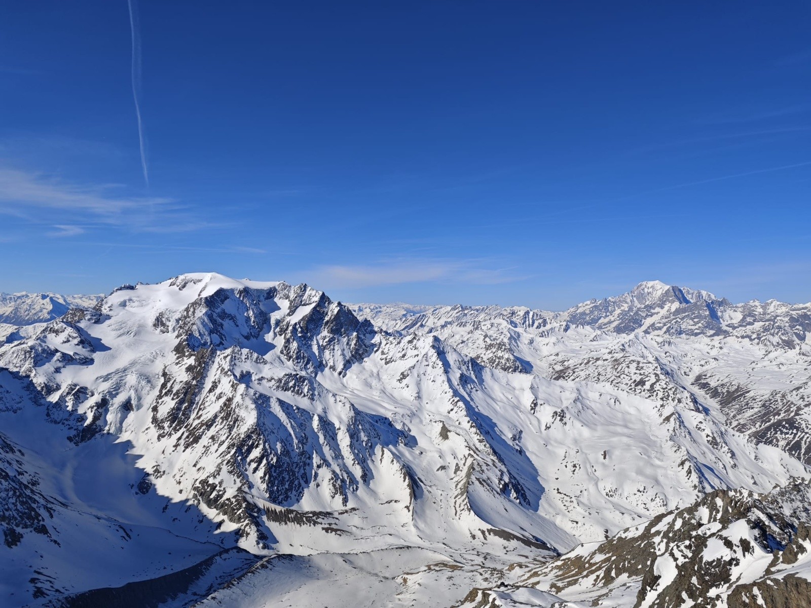&nbsp;Depuis le Col du Meitin, Vélan et Mont Blanc
