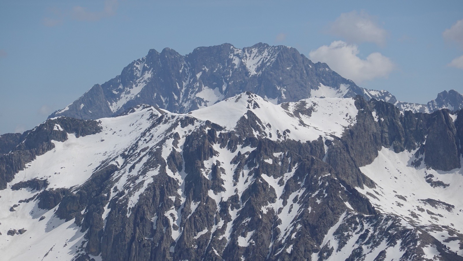 Panorama au téléobjectif sur l'Argentera