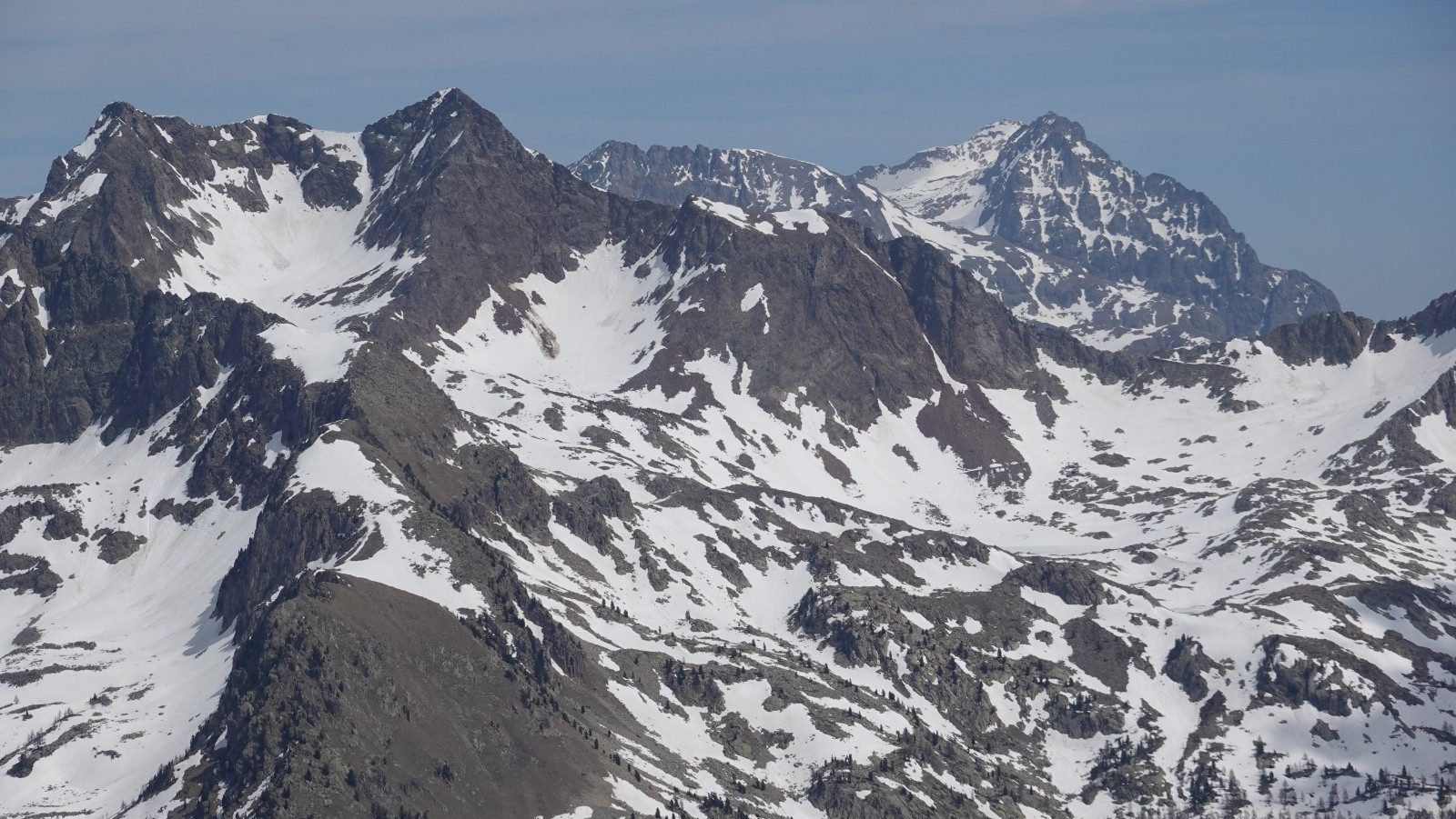 Panorama au téléobjectif sur le Malinvern et le Matto