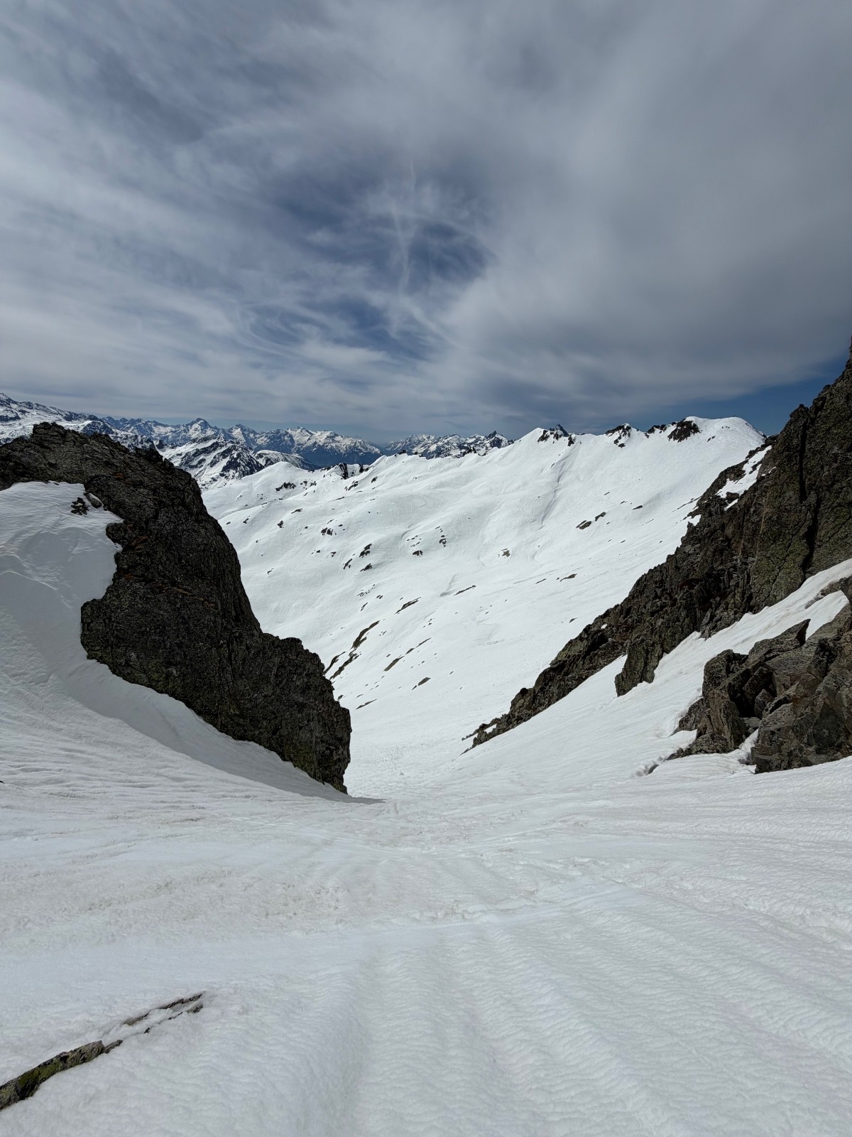 Couloir descendu sous le Vouteret