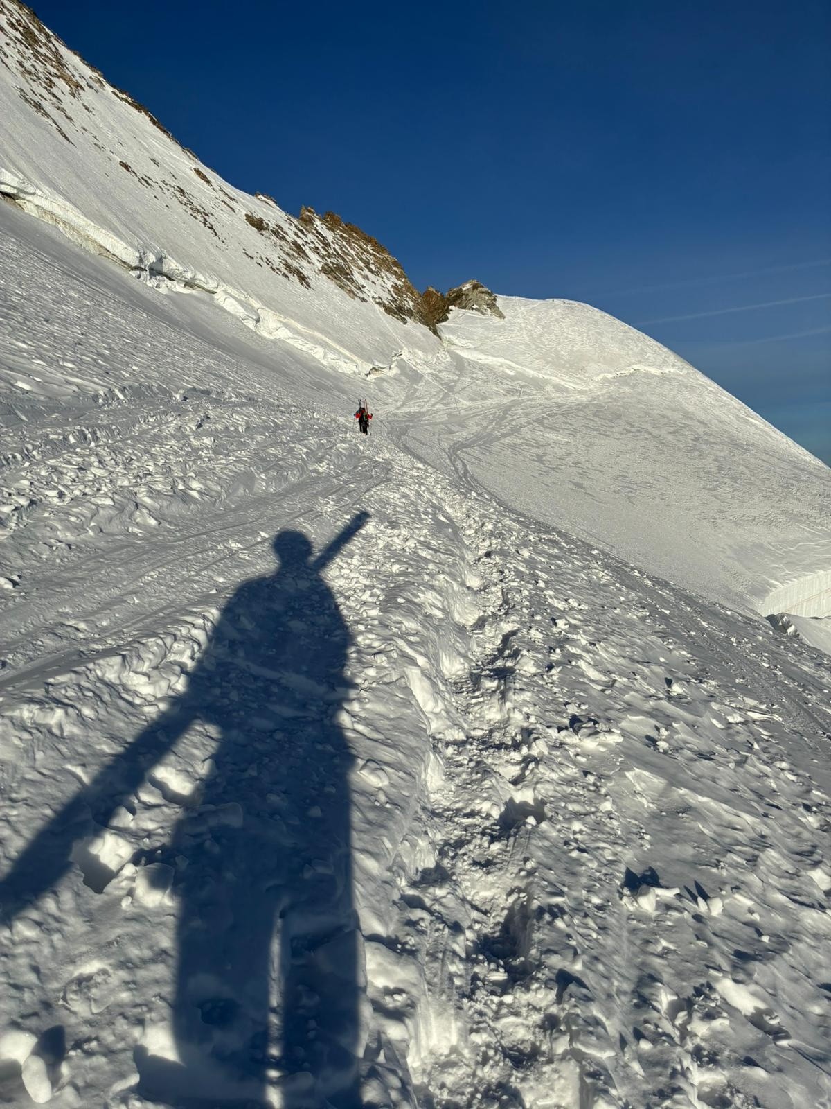 &nbsp;Liaison entre la barre et le dôme à 3900m