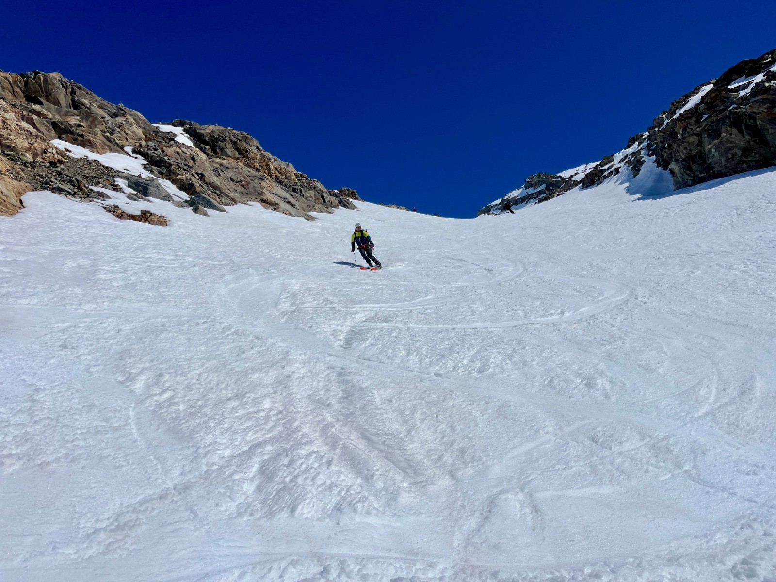 Bonne moquette pour la descente sur le Plan des Evettes&nbsp;