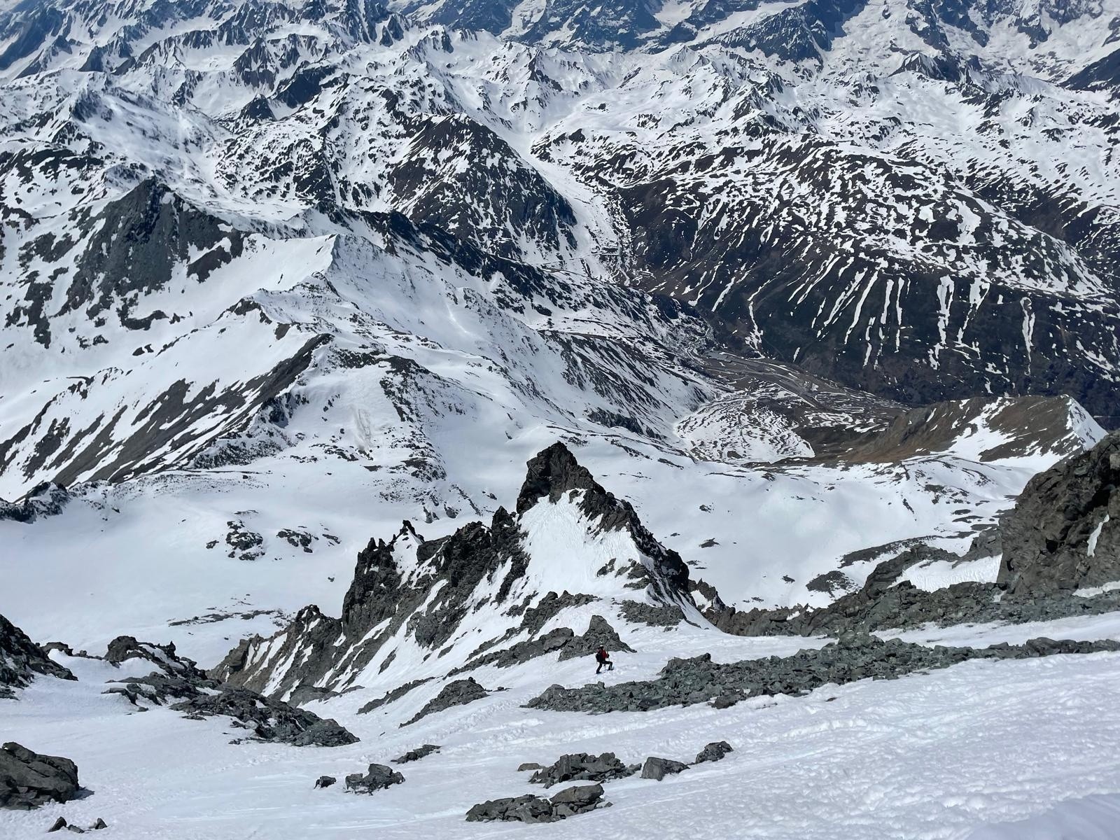 &nbsp;Début descente