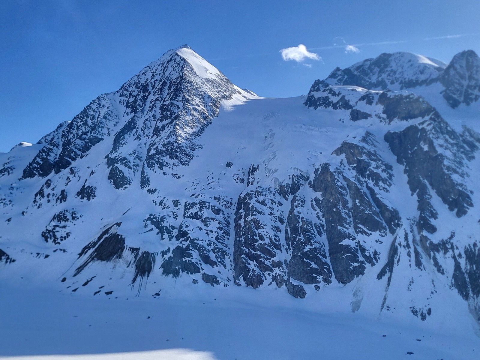 Combin de Corbassière et itinéraire de descente