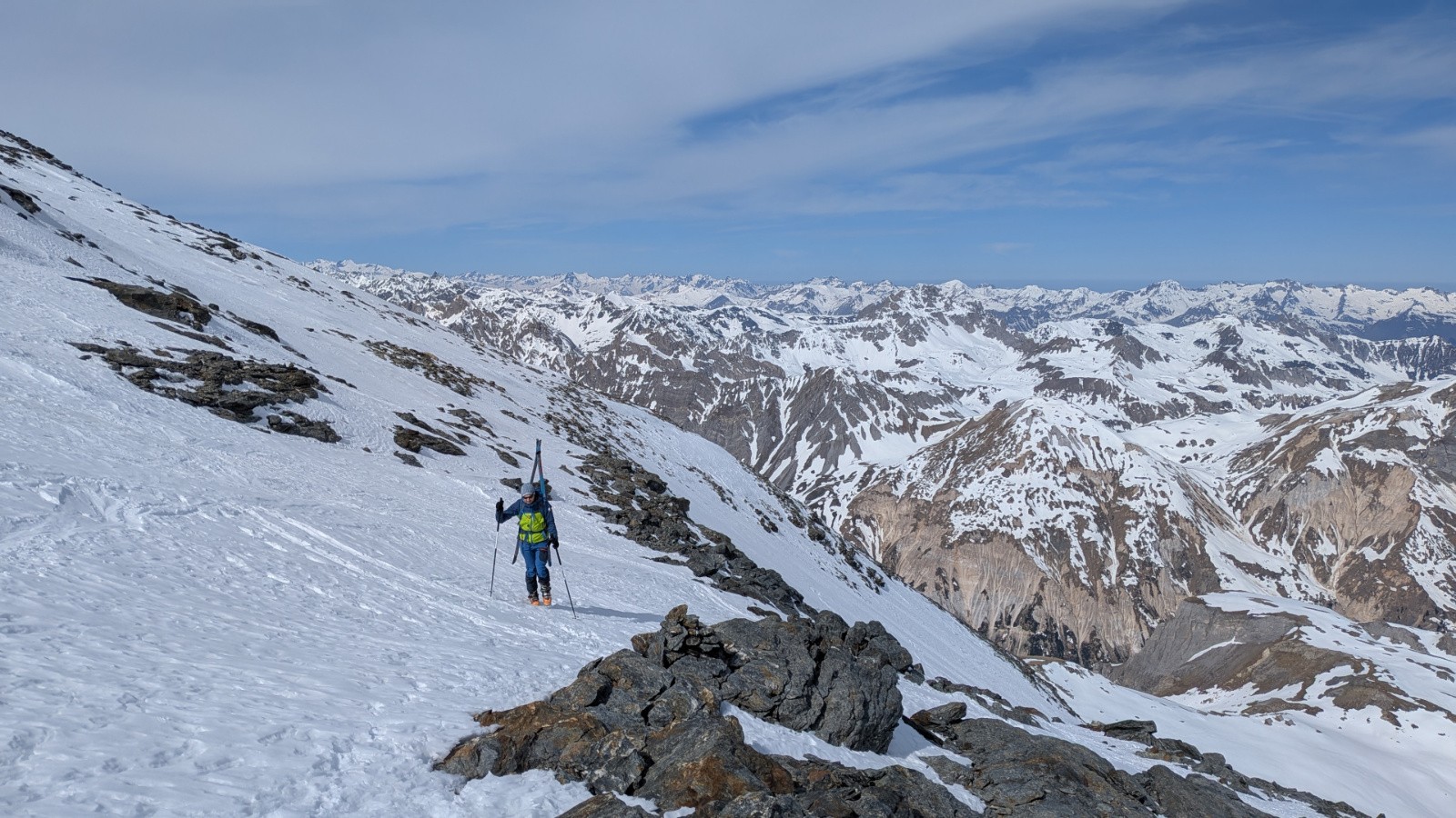 fin de la partie raide de la montée au Dome des Sonnailles&nbsp;