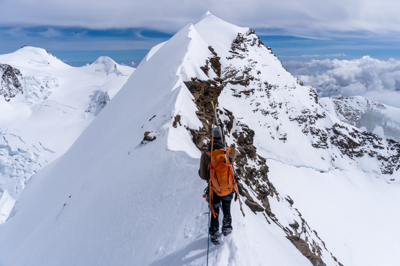 &nbsp;Pendant la traversée, après le Lyskamm ouest