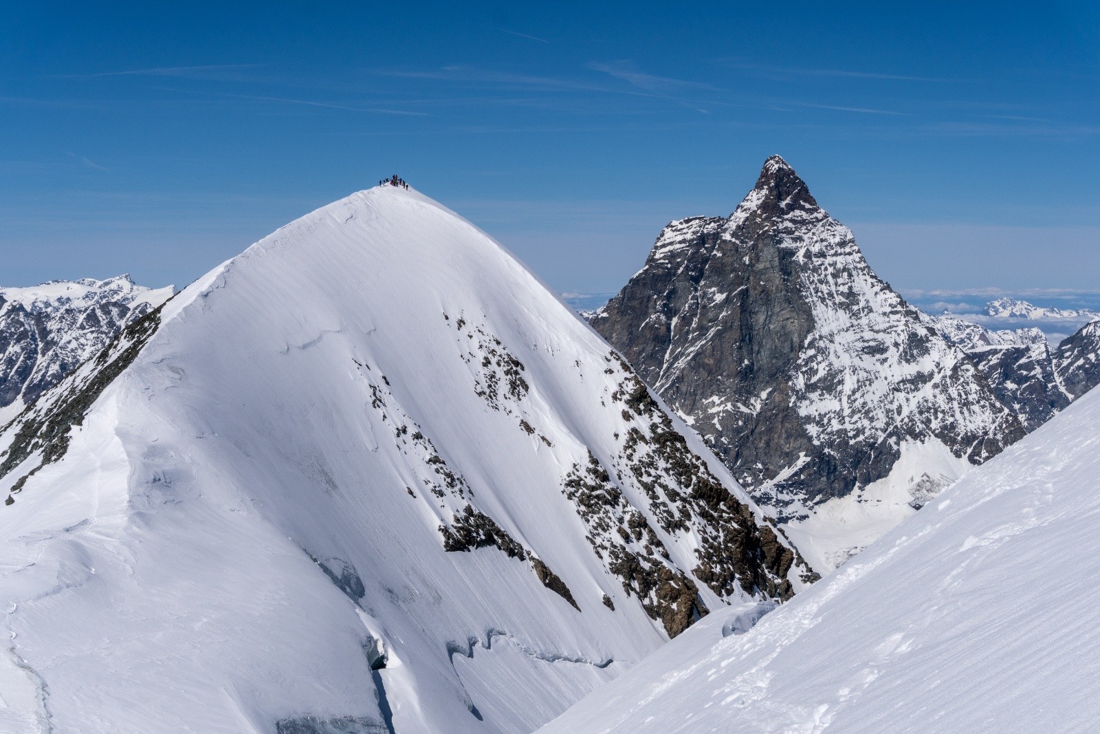 &nbsp;Vue sur le Cervin depuis le Breithorn Central