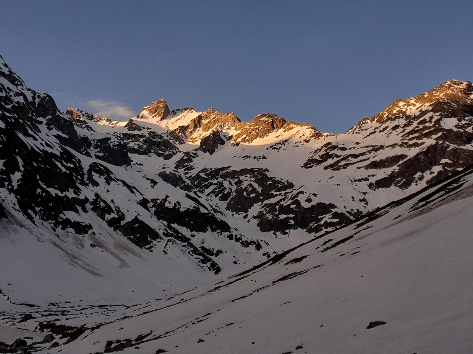 Levé de soleil sur la tête de Mal cros