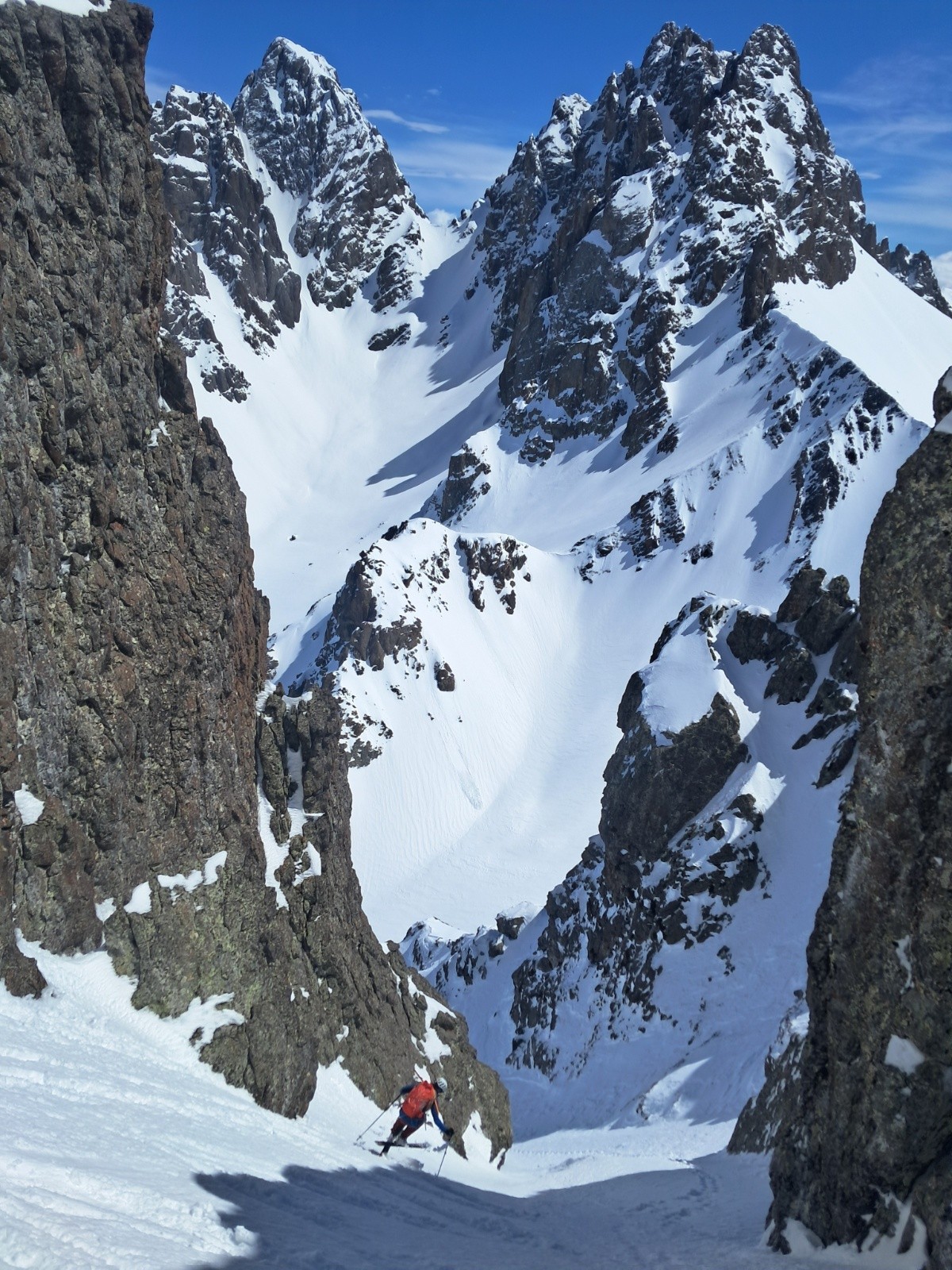 Dans le haut de la face E du Rcheulishvili