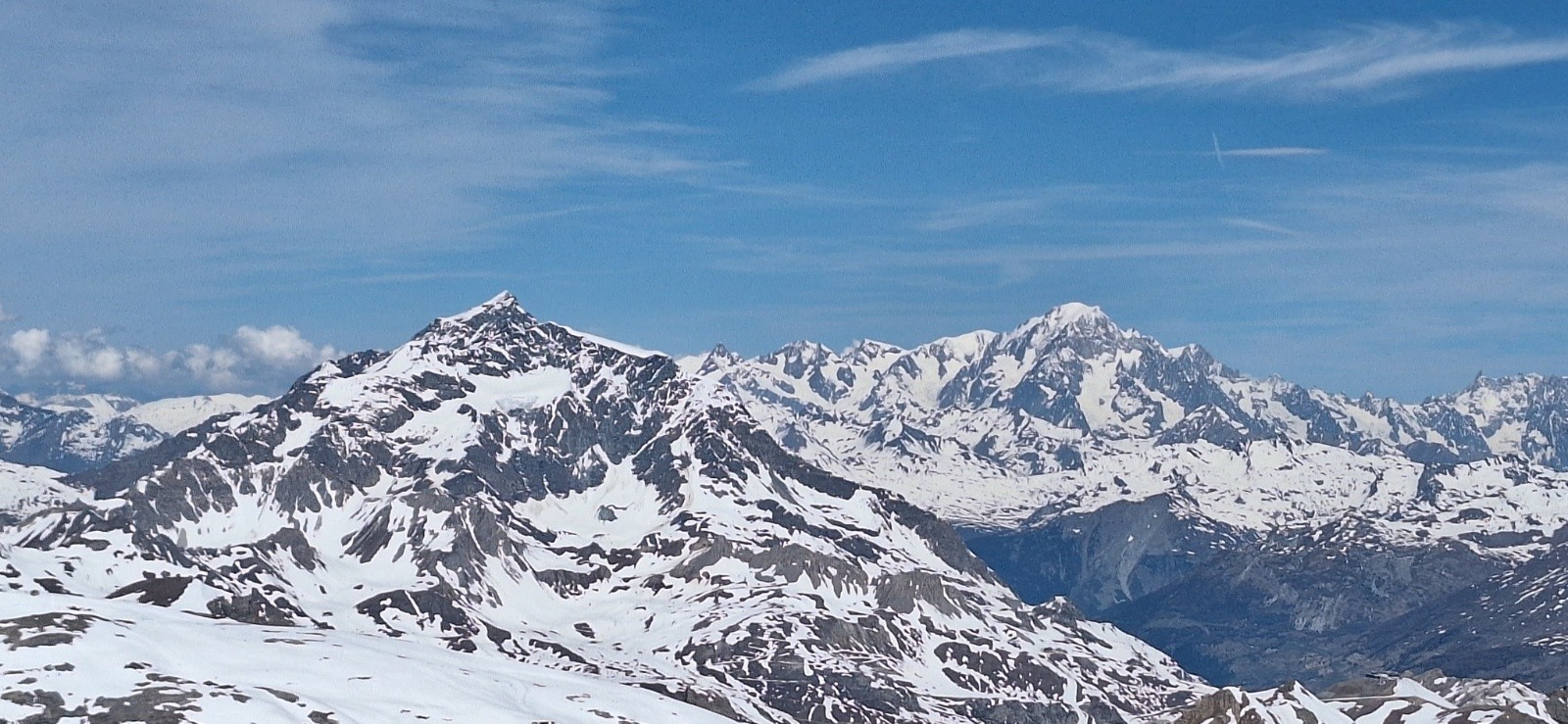 Mont Pourri, Dôme de la Sache, Mont Blanc&nbsp;