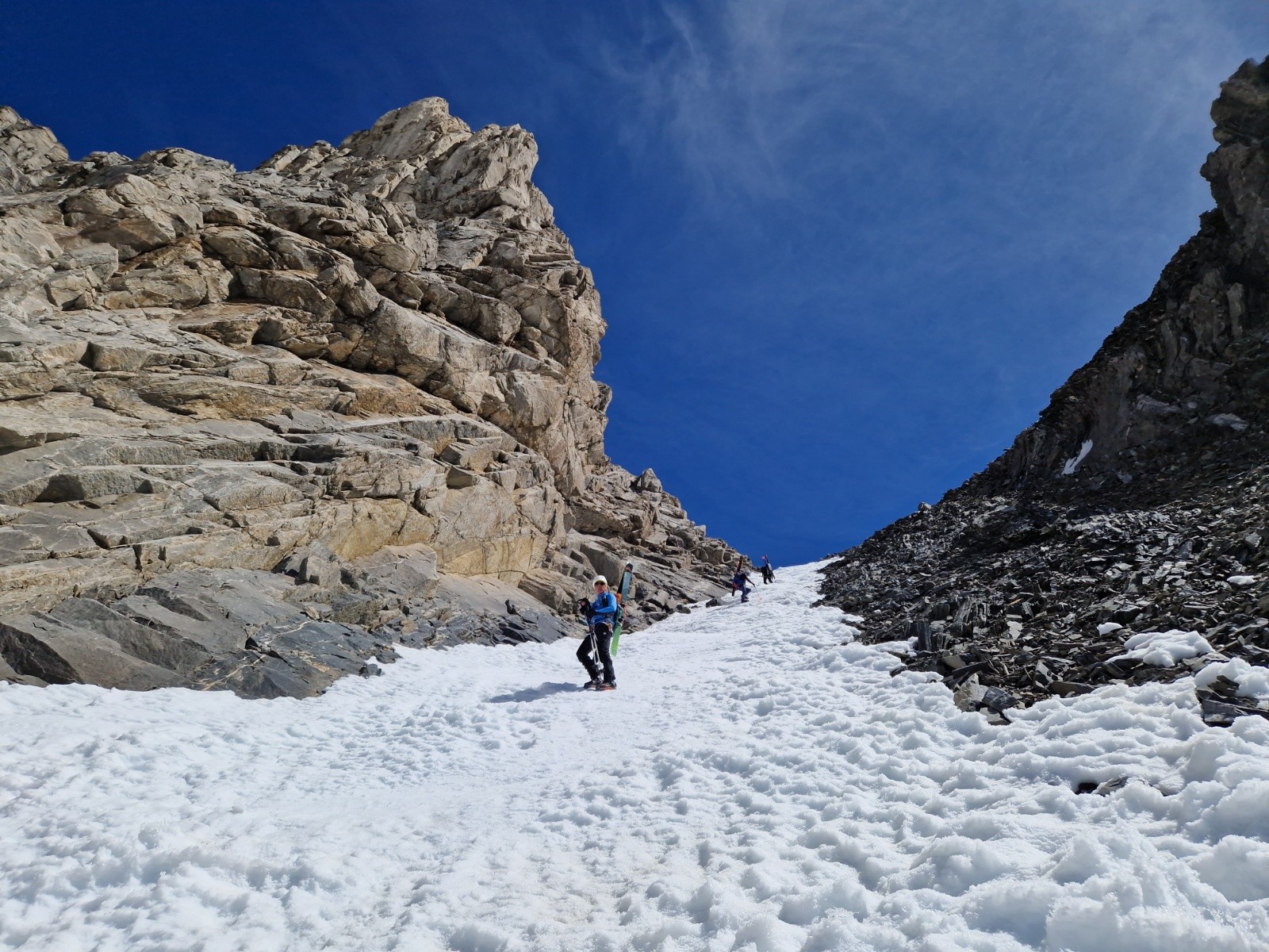 Descente à pied…