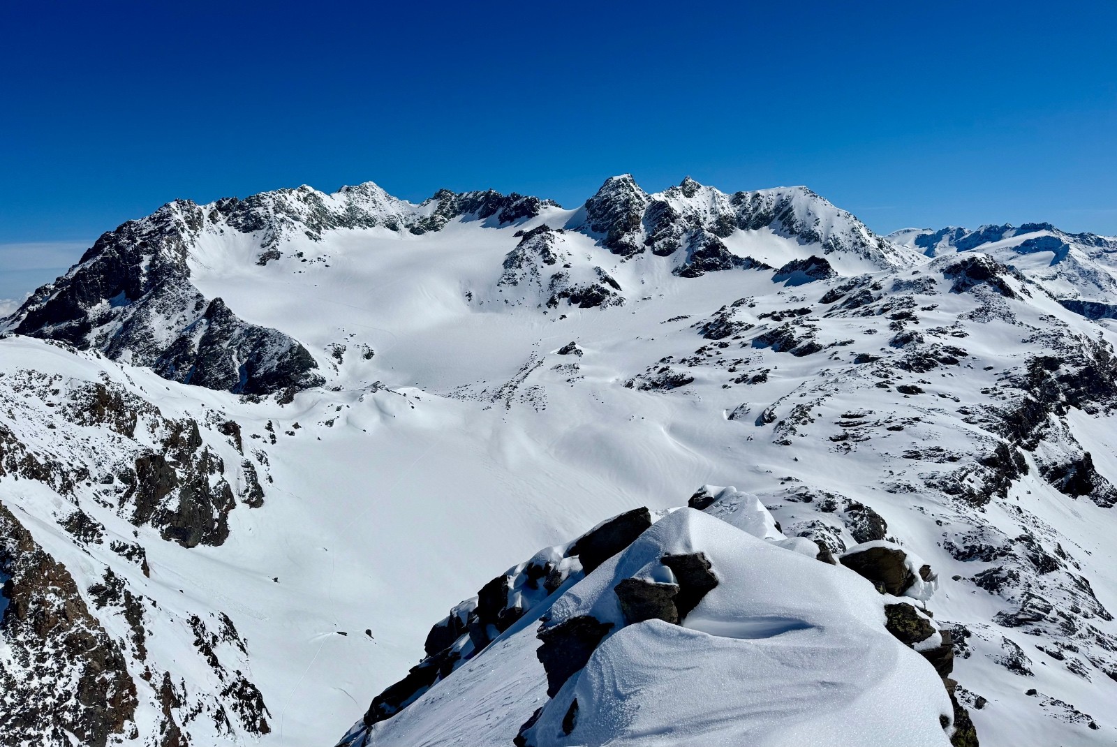 Sur l'arête de l'Aiguille de Bouchet