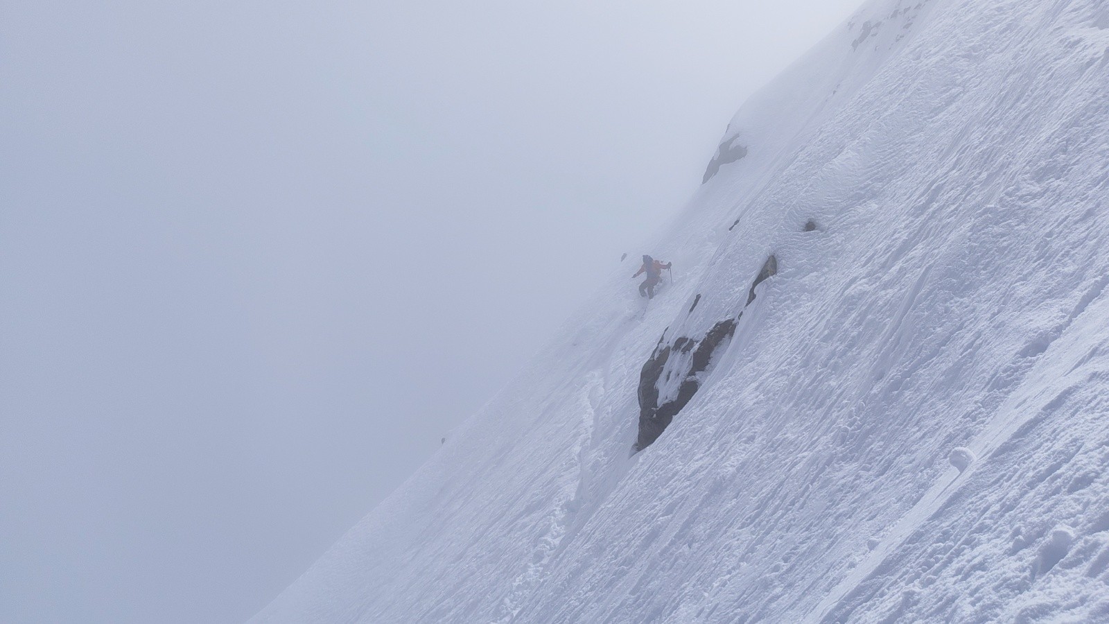 Haut de la face dans le brouillard