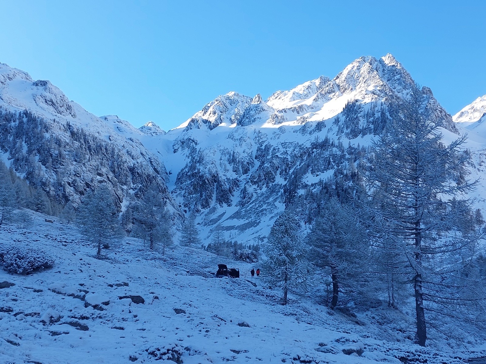 Ambiance hivernale au départ