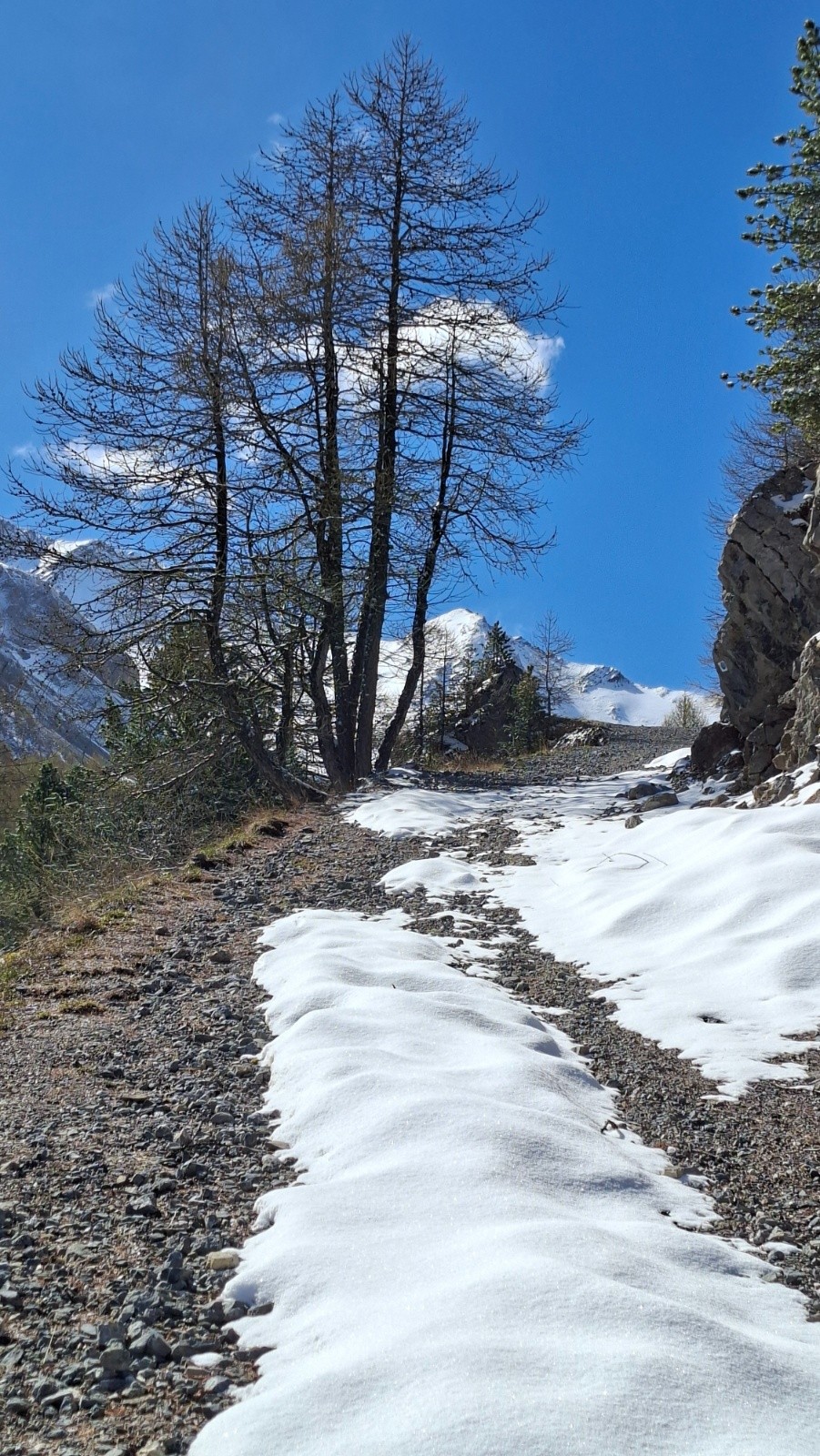 Un peu de neige sur la piste&nbsp;