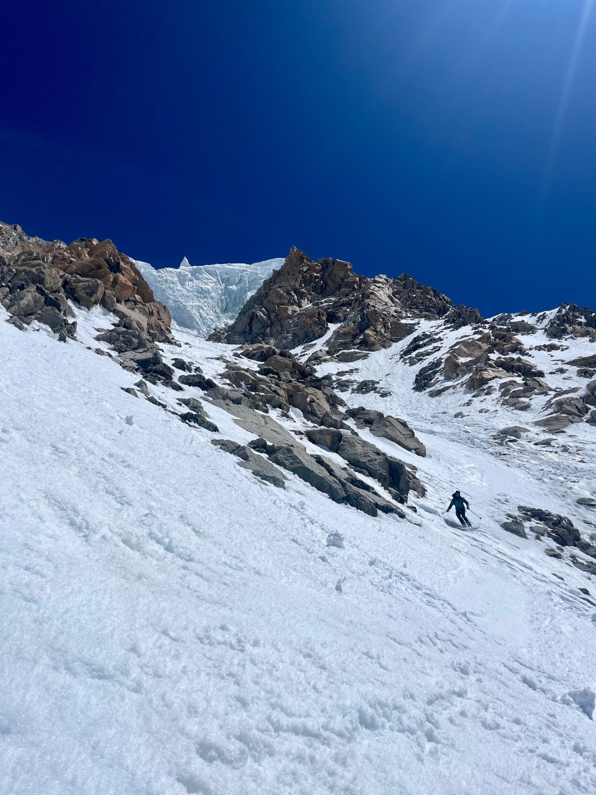 &nbsp;Guillaume file vite sous le sérac