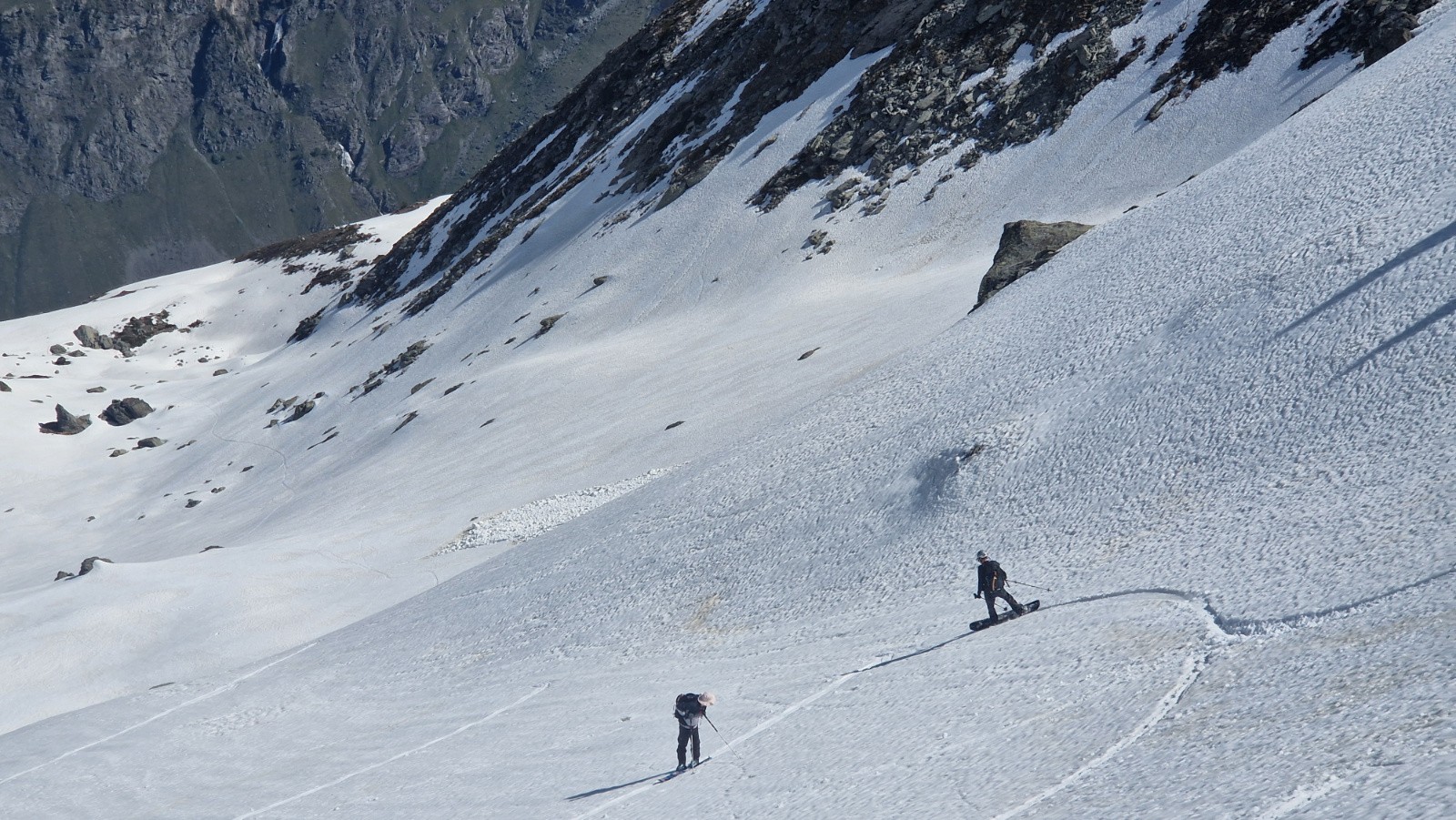 #3 pendant qu pendant qu'on monte, première descente pour les plus rapides du groupe.