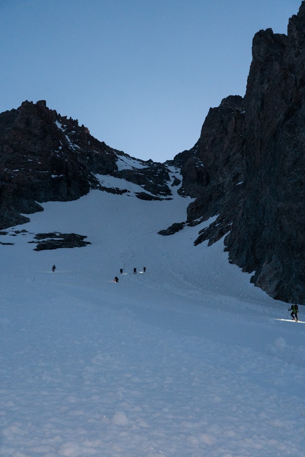 #10 Couloir Coolidge en neige, juste 4m de sec en haut Couloir Coolidge en neige, juste 4m de sec en haut