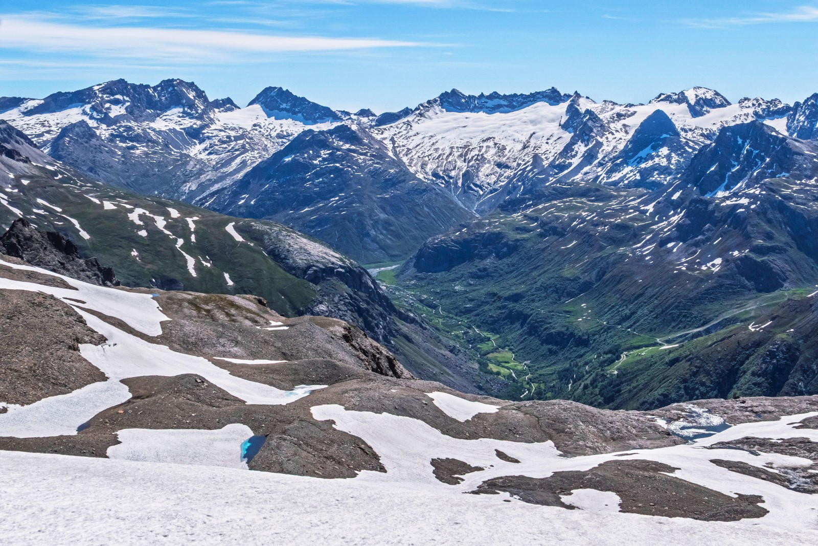 Ecot Evettes et mulinet depuis le col des Roches