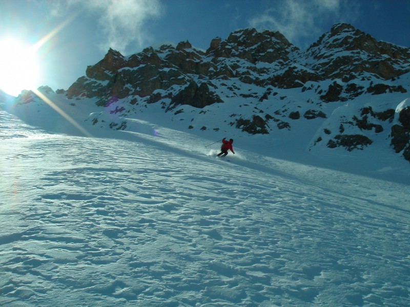 couloir N : on lui a pourtant dit de serrer les pieds