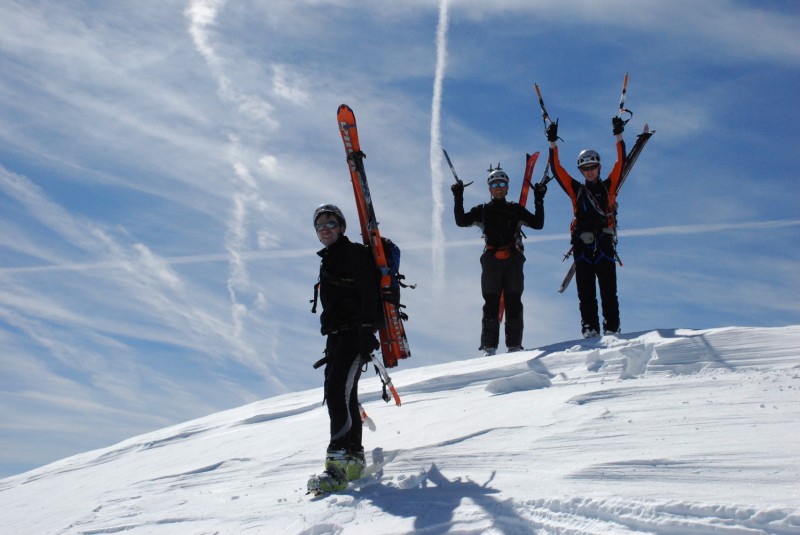 sommet : sommet pour tous ; y'a plus qu'à skier!!