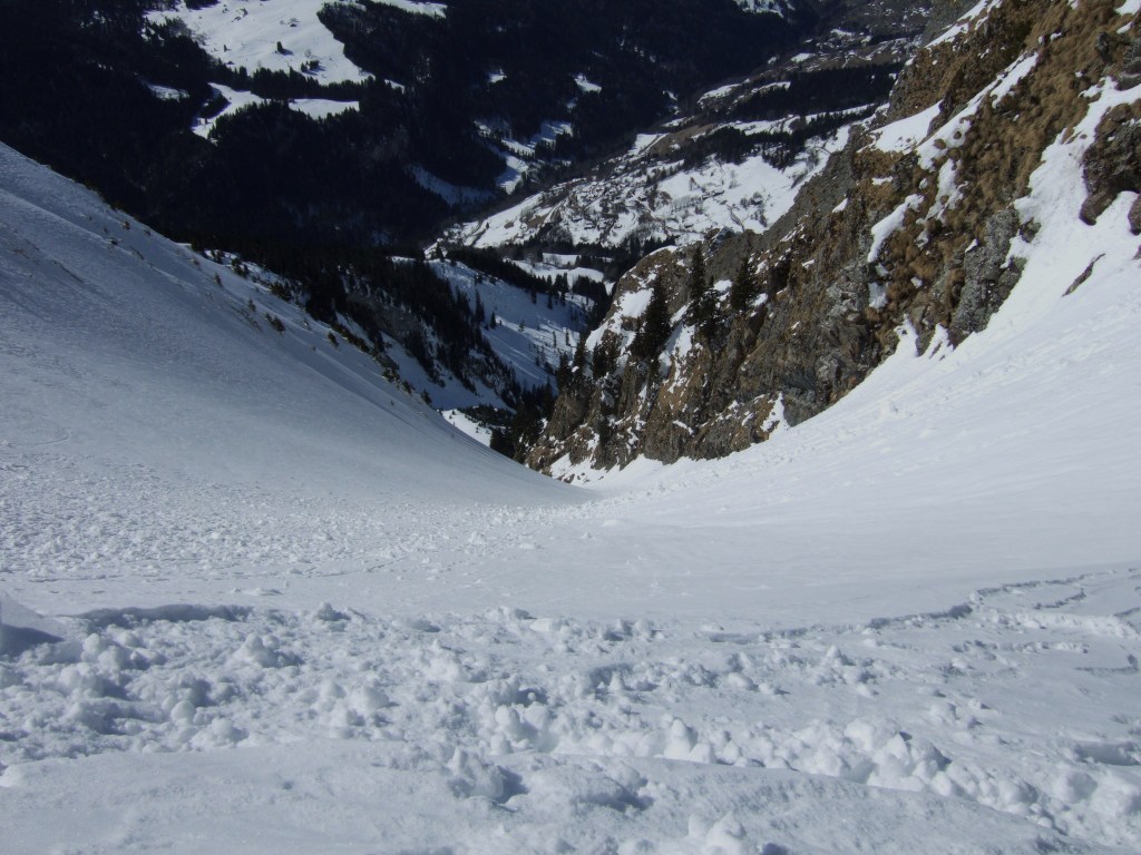 Coillu à Bordel : le couloir Chauchefoin en poudre et pas traçé: bien tentant mais quid du bas?