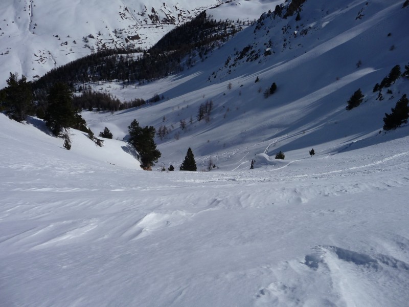 Pentes Nord : La descente sur les Chalmettes