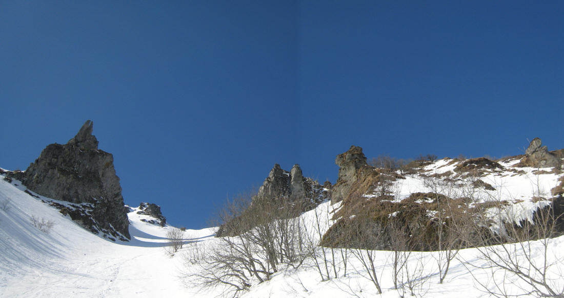 Couloir du Moine : au soleil