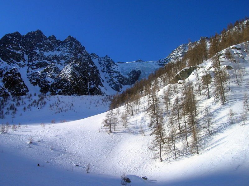 davin : le célèbre couloir Davin et le glacier du Casset