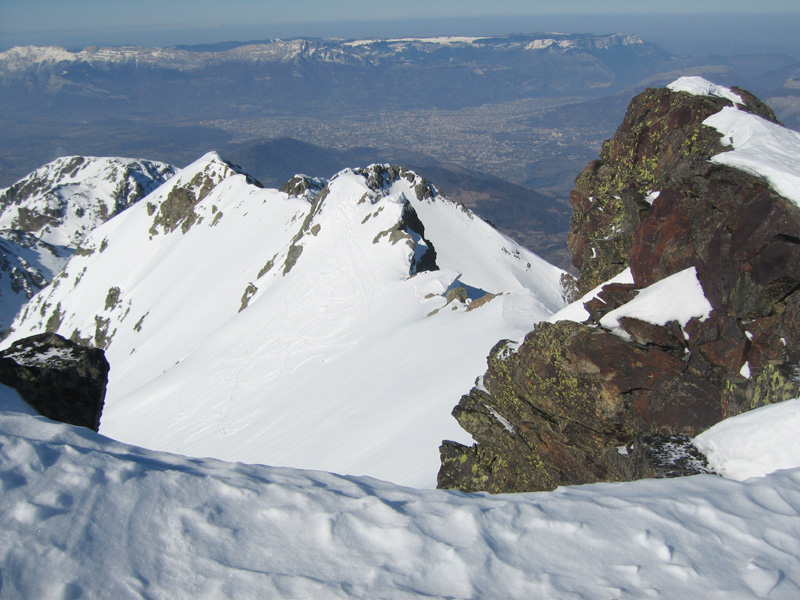 Du sommet de la Grande Lance : A Grenoble plein de gens sont au travail...désolé...