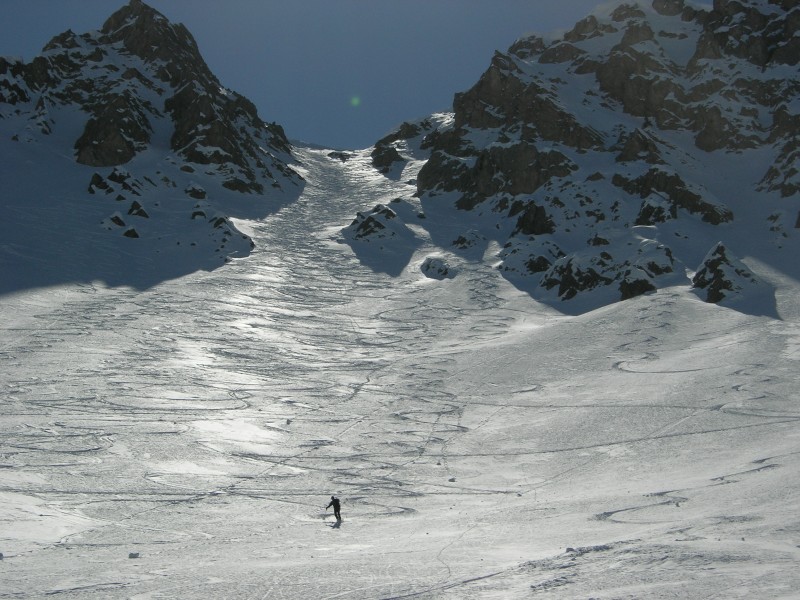 crête des granges : ensuite, poudre plus facile à skier