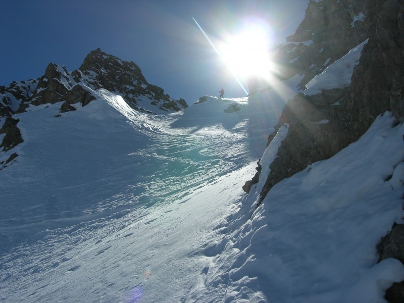 crête des granges : le haut est en poudre tassée
