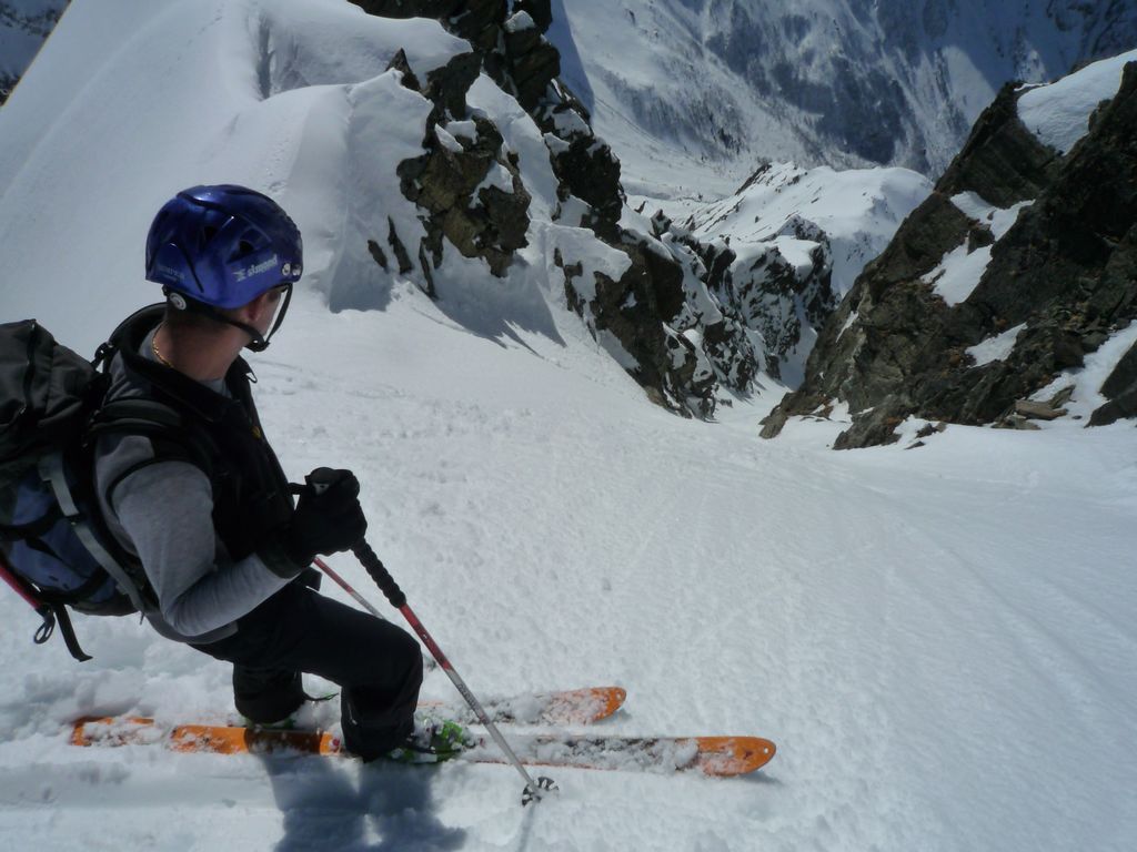 Couloir SW : par ici la descente...