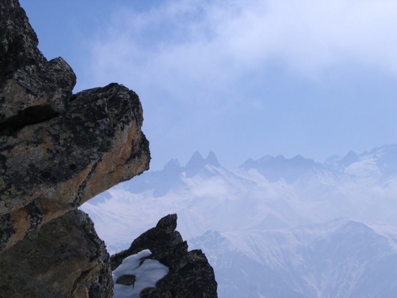 Les Aiguilles d'Arves : Douce lumière sur les Arves, le Goléon et la Meije