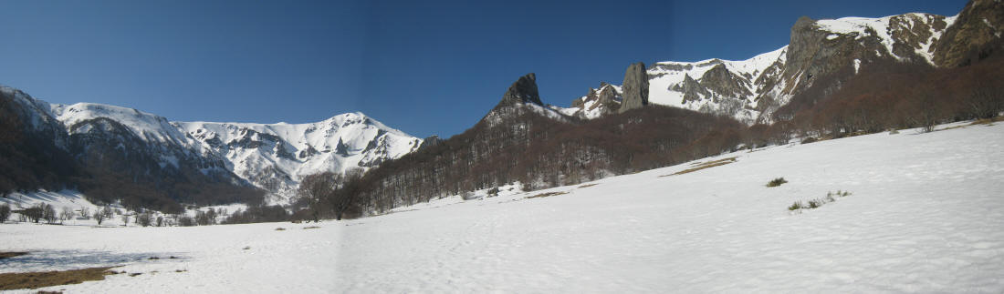 Vallée de Chaudefour : vue en entrant ce matin