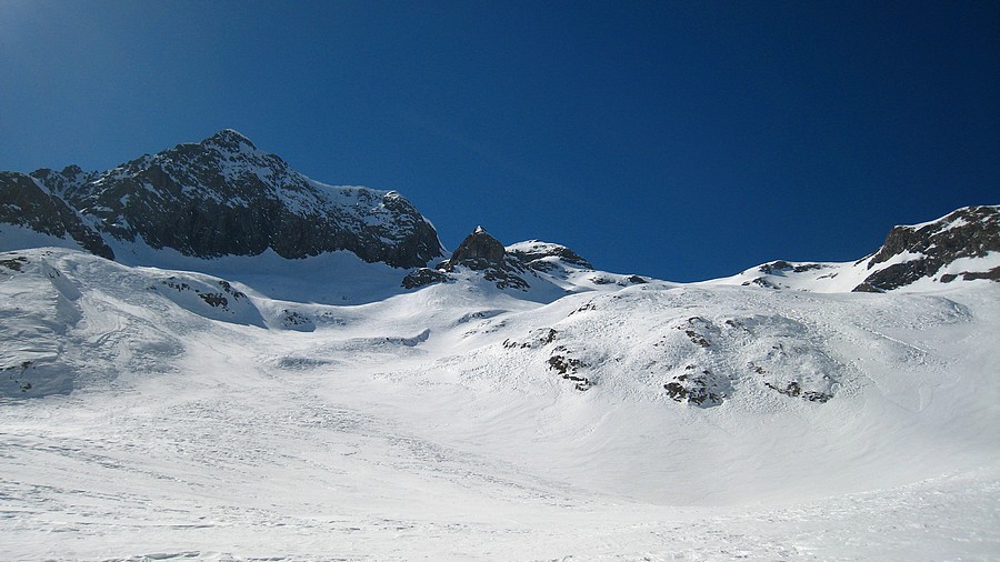 Glacier du Mourre la Mine : Et à gauche le Pic.