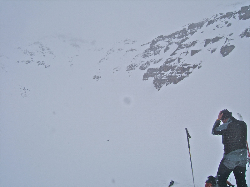 Escuzier : Abandon vers 2450m sous la Tête de Cristel.