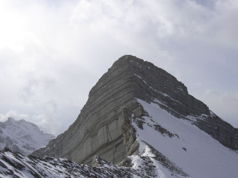 Pic du Tourond : Vu sous un angle inhabituel puisque la montée en ski est de l'autre coté