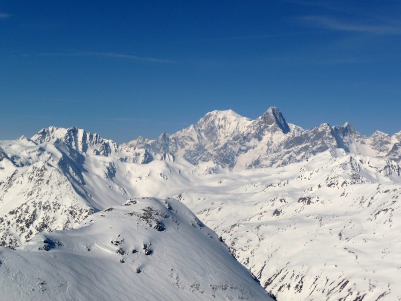 Mont-Blanc : Le Grand Golliat, le Mont-Blanc, les Grandes Jorasses...