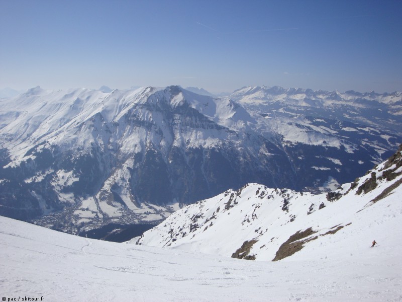 vue sur le mont joli : juste avant une belle combe en transfo