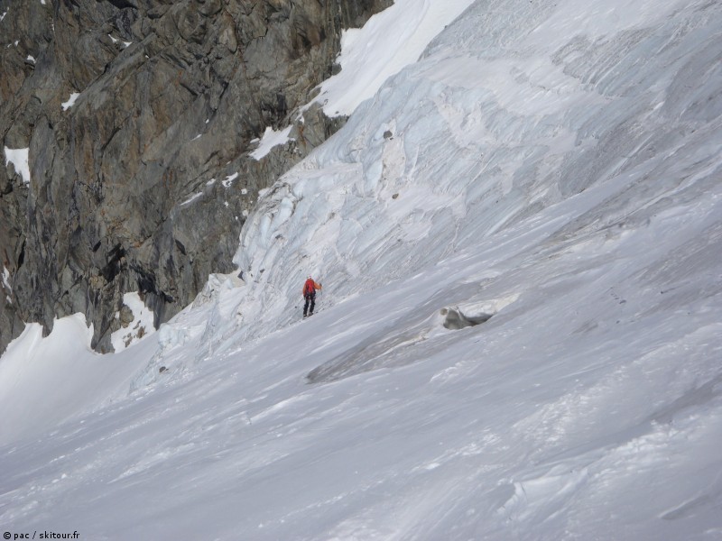 sur le glacier d'armancette : il faut quand même choisir son itinéraire!