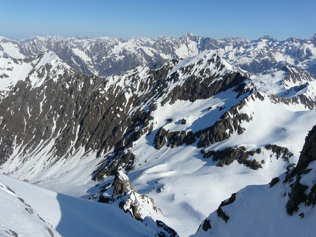 versant nord : vallon de fond froide et pic de Pian