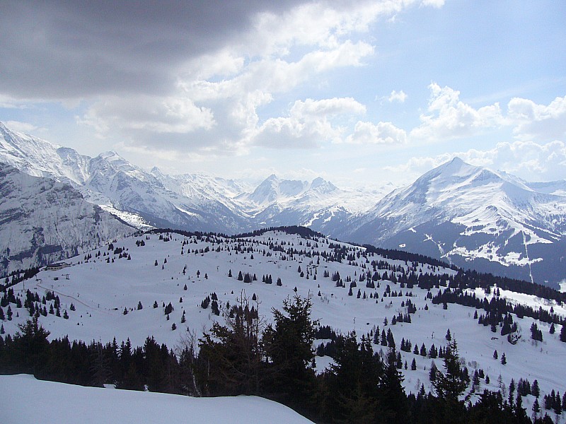 04.04.09 Prarion : Vue du sommet vers Mt Joly...